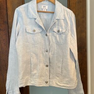 JNY Light Blue Linen Jacket